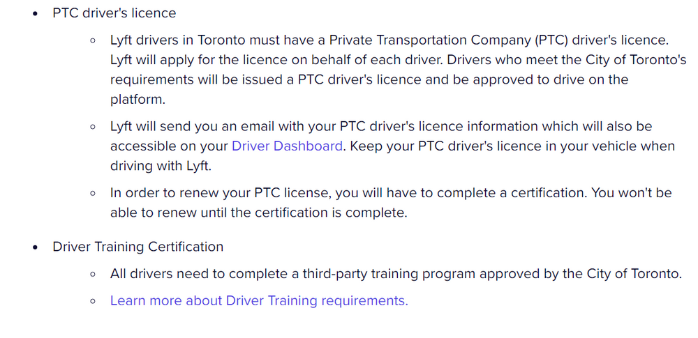 Lyft training certificate upload